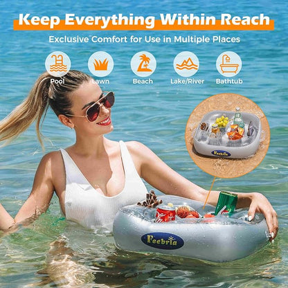 Inflatable Floating Drink Holder for Pool Party Beach hot tub