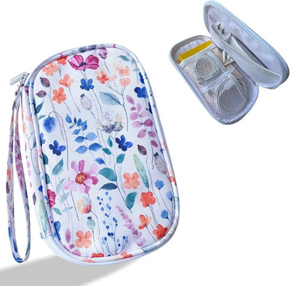 Electronics Organizer Travel Case, Cable Organizer Travel Essentials Tech Pouch,Suitable for Charger, Cable, Phone，Flash Drive,Bohemian leaves