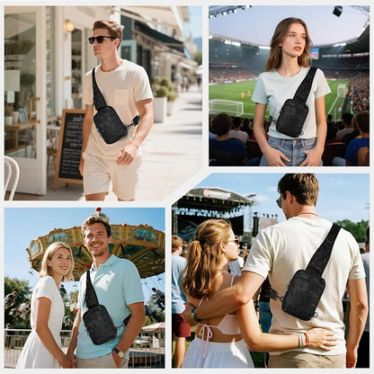 VADOO Sling Bag, Crossbody Bag with Zipper Lock, RFID Blocking & Water Resistant for Men and Women