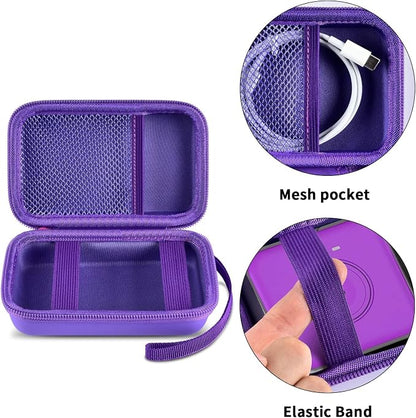 Travel Case for UCOMX for Nano/for Iseyyox/for LISEN/for RTOPS 3 in 1 Wireless Charger, Foldable Magnetic Charging Station Storage Holder Bag for Fast Charge Pad Cable and Adapter, Purple-Box Only