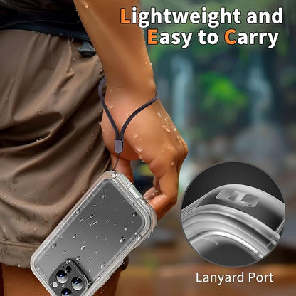 Cozycase for iPhone 16 Pro Max Case Waterproof - 360 Heavy Duty with Screen/Camera Protector Shockproof IP68 Underwater Dustproof Water Dust Shock Proof Full Body/Front and Back Case Frosted Clear
