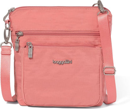 Baggallini Modern Pocket Crossbody Bag for Women, 8.5"x8.5" Handbag Purse with RFID, Lightweight Water-Resistant