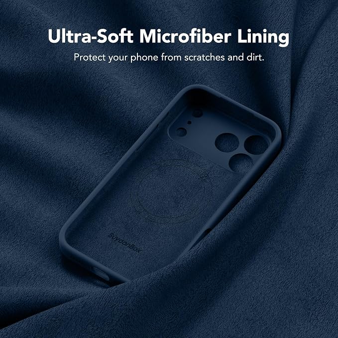 Magnetic for iPhone 17 Pro Max Case, Compatible with MagSafe, [Full Camera Protection][Screen Protector] Silicone Shockproof Protective Phone Case for iPhone 17 Pro Max 6.9", Cobalt Blue
