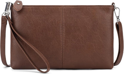 befen Genuine Leather Wristlet Clutch Wallet Purses Small Crossbody Bags for Women with RFID Blocking Card Slots