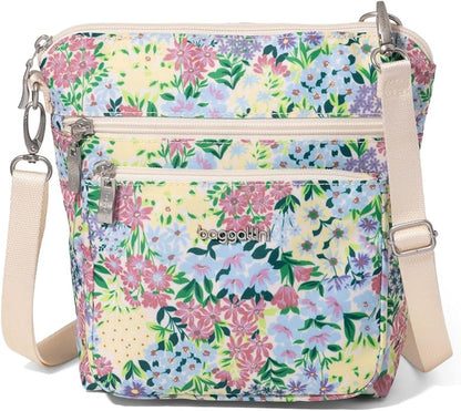 Baggallini Modern Pocket Crossbody Bag for Women, 8.5"x8.5" Handbag Purse with RFID, Lightweight Water-Resistant