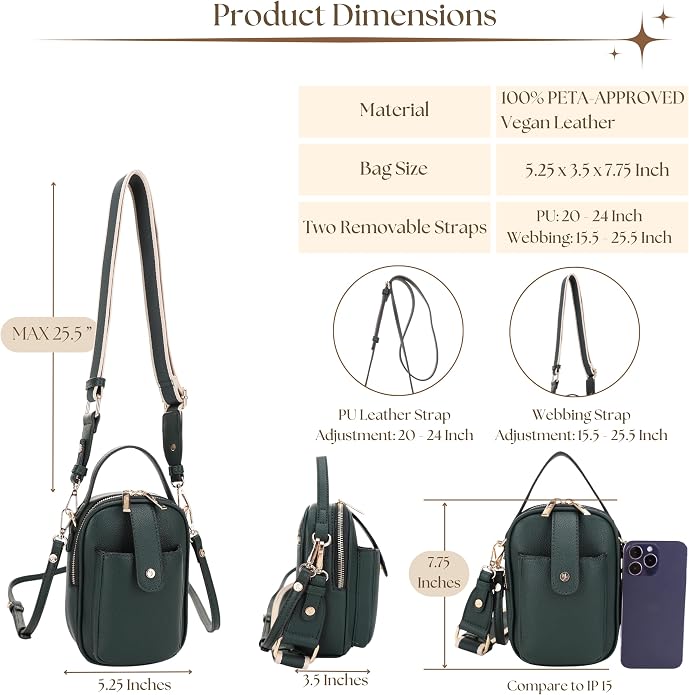 Mali+Lili Gail Vegan Leather Multi Compartment Crossbody Bag