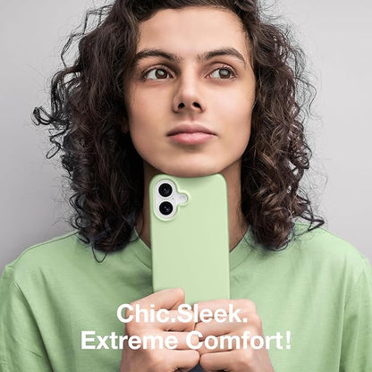 GONEZ Magnetic for iPhone 17 Case, Compatible with MagSafe, [Screen Protector + Camera Lens Protector], Liquid Silicone Anti-Scratch Shockproof Protective Phone Case 6.3 inch, Green