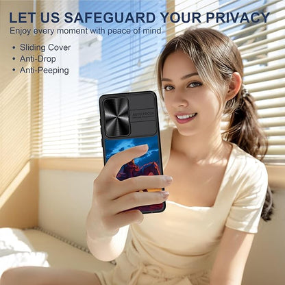 For Motorola Moto G Stylus 5G 2024 Case with Cowboy Riding Horse, Metal Slide Camera Cover, Screen Protector, Anti-Peeping Privacy Safeguard, Camera Lens Protector Phone Case for Moto G Stylus 5G 2024