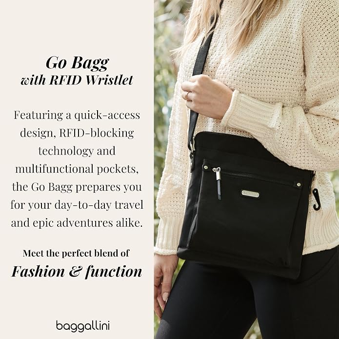 Baggallini womens Go Bagg With Rfid Phone Wristlet