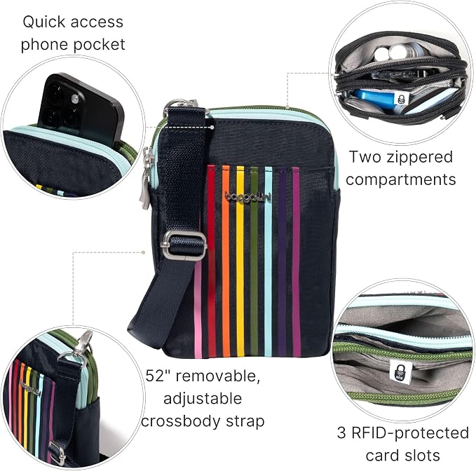 Baggallini Women's Modern Take Two Rfid Crossbody