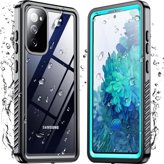 Temdan for Samsung Galaxy S20 FE Case Waterproof, [Military-Grade Drop Protection] [IP68 Underwater] Full Body Heavy Duty Rugged Shock-Proof Case for S20 FE 6.5''-Teal