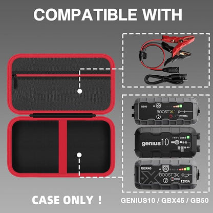 Hard Case for GENIUS10 / Boost X GBX45 / GB50 UltraSafe Car Battery Jump Starter, Portable Storage Jump Starter Box (Case Only)