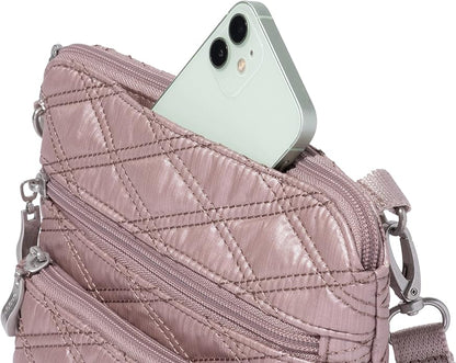 Baggallini Modern Pocket Crossbody Bag for Women, 8.5"x8.5" Handbag Purse with RFID, Lightweight Water-Resistant