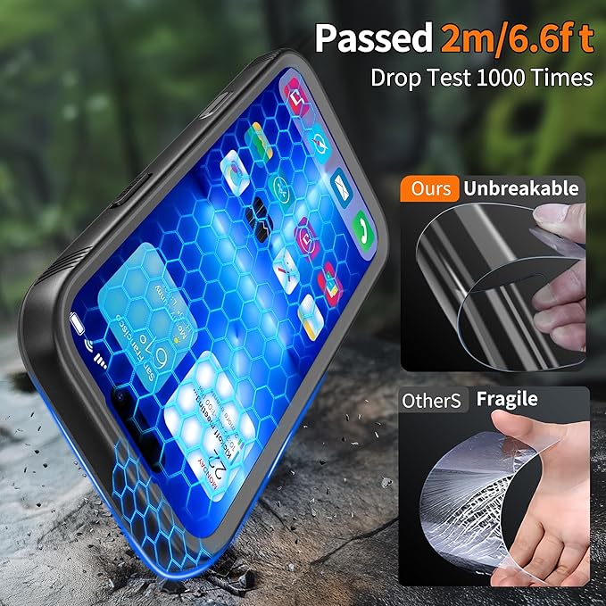 Cozycase for iPhone 17 Pro Waterproof Case Full-Body Bumper Shockproof Dustproof Cases with Built-in Screen Protector &Camera Control Compatible with MagSafe,Drop Proof 17P Cover Frosted Black