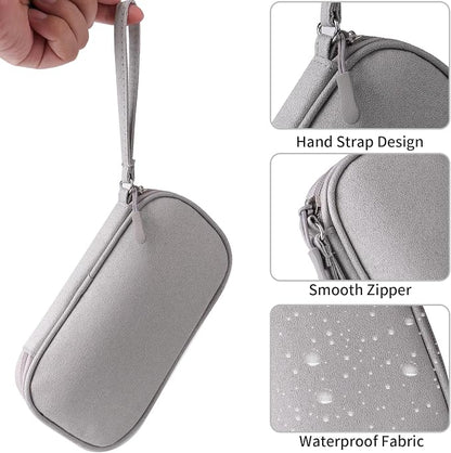 Universal Cable Organizer - Electronics Accessories Bag for Charger, Phone, Memory Card, Travel Gadget Bag (Grey)