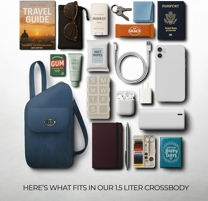 Travelon Anti-Theft Runways Slim Assymetric Crossbody