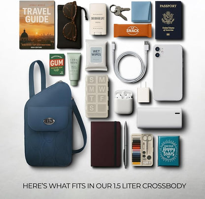 Travelon Anti-Theft Runways Slim Assymetric Crossbody