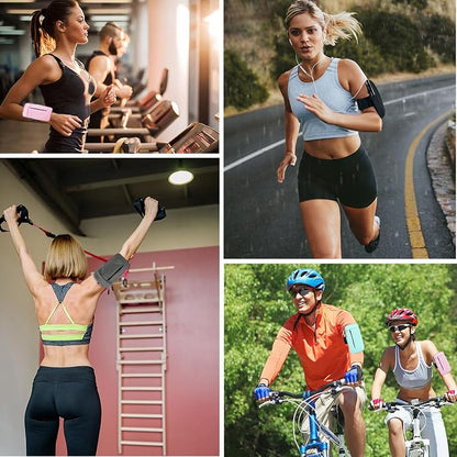 Phone Holder for Running Armband Cell Phone Holder for iPhone 15 14 13 12 11 Pro Max Xs Xr X 8 7 6 Plus SE Mini Galaxy Ultra S24 Note 20 Arm Bands Fit Exercise Workout Bag Women Kids Pouch
