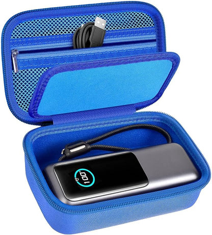 Laptop Power Bank Case for Anker 25000& Prime 27650，Blue | Organizes the Power Bank, Small Cables and 100W Charging Base; Larger 150W Charging Base Does Not Fit, Case Only