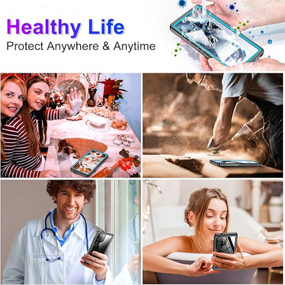 2025 New for Samsung Galaxy S24 Ultra Case Waterproof, [Built-in Camera & Screen Protector][Military Grade Shockproof][IP68 Underwater][Dustproof][Dropproof] Full Body Phone Case for S24 Ultra 6.8"