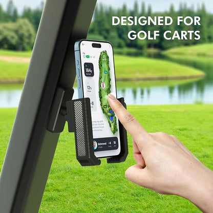 Magnetic Golf Cart Phone Holder, Rotatable Phone Mount Holder Compatible with iPhone/Galaxy/Smartphones, Golf Cart Accessories for EZGO Club Car Yamaha,Gift for Men Women