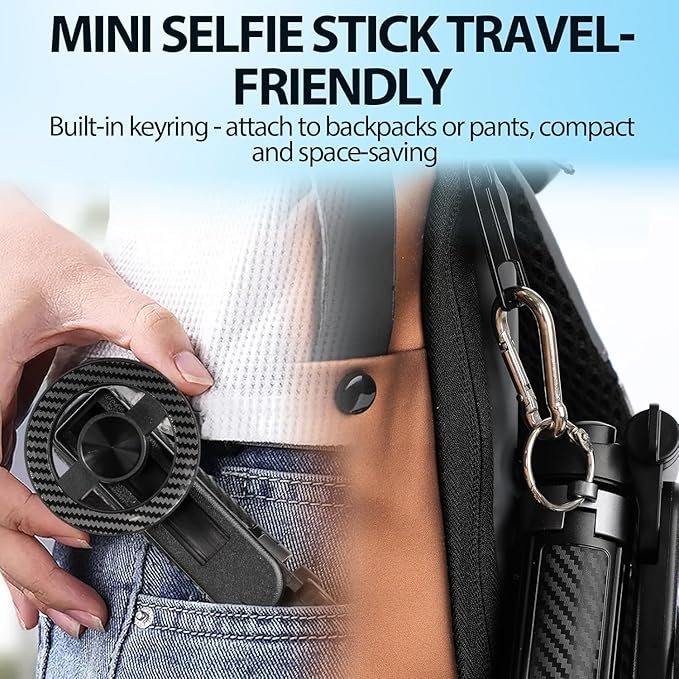 4-in-1 Multifunctional 360° Rotation Magnetic Selfie Stick Universal Magnetic Phone Tripod with Wireless Remote,Portable Extendable Mag Tripod,for Video Recording & Vlog,for iPhone & Android
