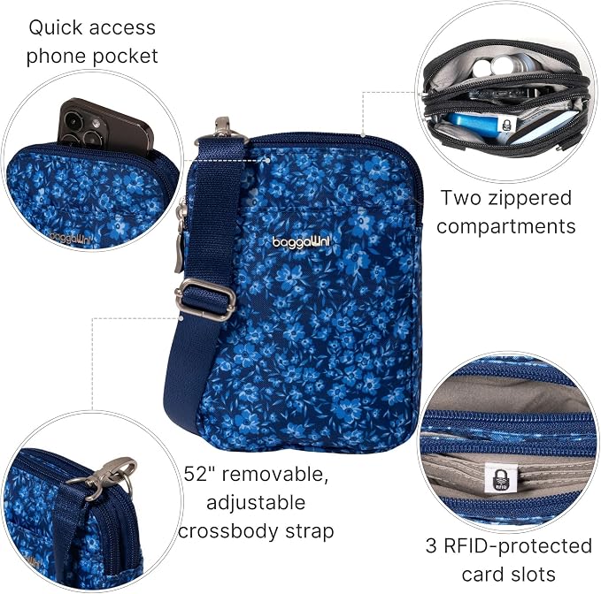 Baggallini Women's Modern Take Two Rfid Crossbody
