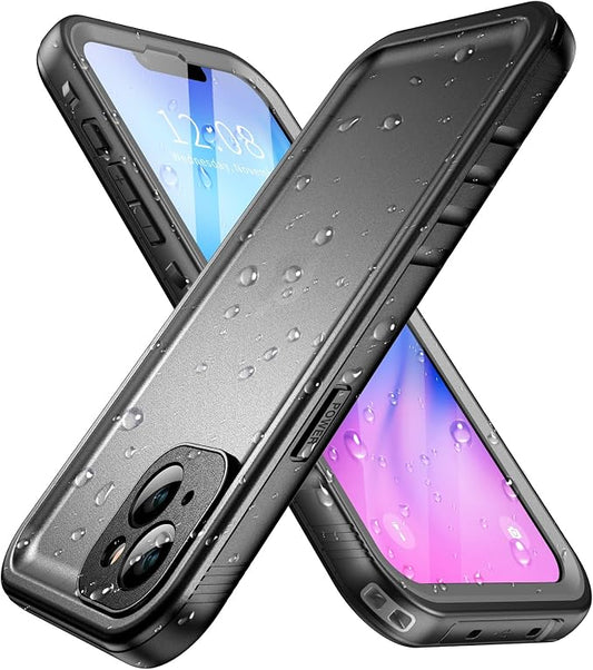 SPORTLINK Compatible with iPhone 14 Pro Waterproof Shockproof Case - Full Body Heavy Duty/Underwater/Dustproof/Rugged 360 Protective/Military Grade 6.1 Inch with Camera Screen Protector (Black)