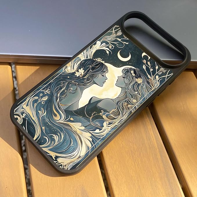 Constellation Series - Gemini Designs Magnetic for iPhone 17 air Case, Tarot Style Model Glass Phone Cover, Compatible with Magsafe, Pocket-Friendly - fits iPhone 17 air Case for Women