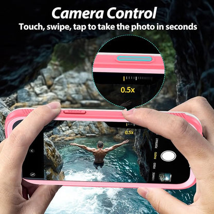SPORTLINK for iPhone 17 Case - IP68 Waterproof Military Protective Full Body Heavy Duty Shockproof 360 Sealed Dustproof with Camera Screen Protector Phone Cover for iPhone 17 6.3" Pink