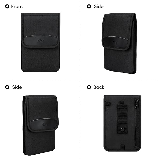 KIWIFOTOS Travel Cell Phone Pouch Belt Pouch, Phone Holster Crossbody Bag with Shoulder Strap for iPhone 17 16 15 14 Pro Max Case Holder with Neck Lanyard Smartphone Walking Passport Wallet