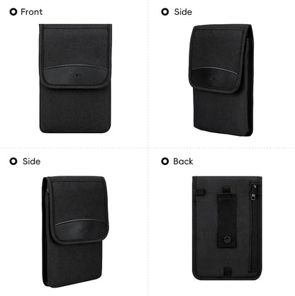 KIWIFOTOS Travel Cell Phone Pouch Belt Pouch, Phone Holster Crossbody Bag with Shoulder Strap for iPhone 17 16 15 14 Pro Max Case Holder with Neck Lanyard Smartphone Walking Passport Wallet