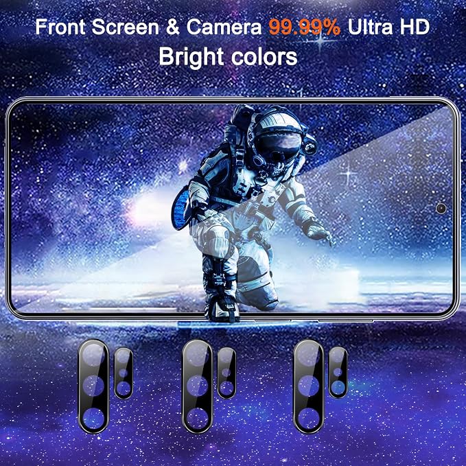 Ferilinso 3 Pack Privacy Screen Protector for Samsung Galaxy S26 Ultra with 3Pack Tempered Glass Camera Lens Protector Phone Case Friendly Accessories Protector de Pantalla for Samsung S26 Ultra