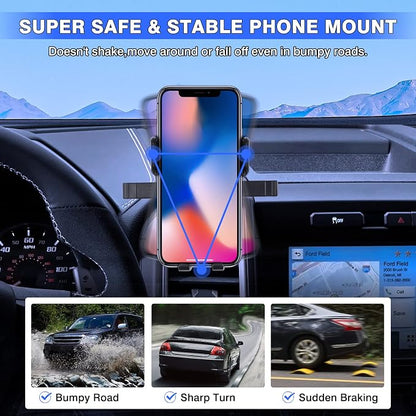 Karltys Car Phone Holder Mount for Ford F150 2021 2022-2025 2026, Dash Air Vent Cell Phone Holder Mount for 2025 F-150, Hands Free Phone Cradle Stand for All iPhone Android Smartphones