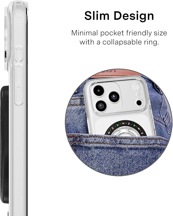 VELVET CAVIAR Compatible with MagSafe Phone Grip 2.0 | Cute Magnetic Ring Holder | Finger Loop Kickstand | Pop On Accessory for iPhone 17, 16, 15, 14, 13, 12 | Best Witches