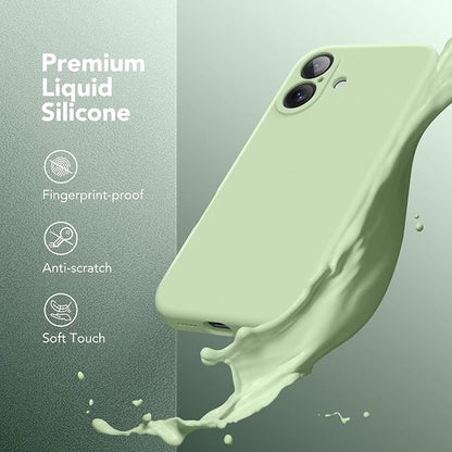 Magnetic for iPhone 16 Plus Case, Compatible with MagSafe, [Full Camera Protection][Screen Protector] Silicone Shockproof Protective Phone Case for iPhone 16 Plus 6.7", Matcha