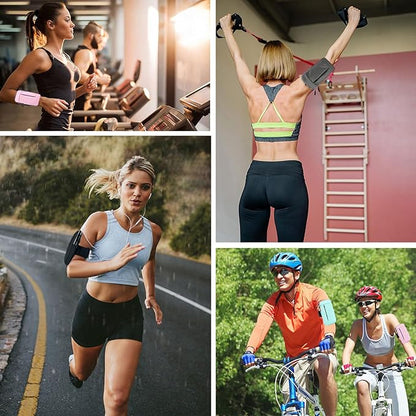 Phone Holder for Running Armband Cell Phone Holder for iPhone 17 16 16e 15 14 13 12 11 Pro Max Xs Xr X Plus Galaxy Ultra Note Carrier Bag Pouch,Gym Sports Arm Bands Sleeve Fit Women Men Kids
