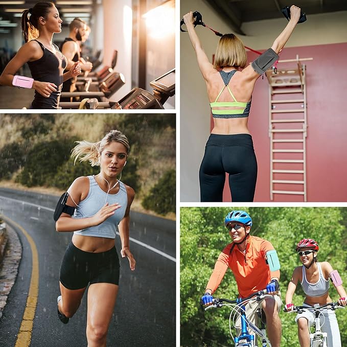 Phone Holder for Running Armband Cell Phone Holder for iPhone Armband 17 16 16e 15 14 13 12 11 Pro Max Xs Xr X Plus Galaxy Ultra Note Women Men Kids Bag,Workout Sports Arm Bands Sleeve Pouch
