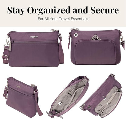 Baggallini womens Securtex Anti-theft Memento Crossbody Bag
