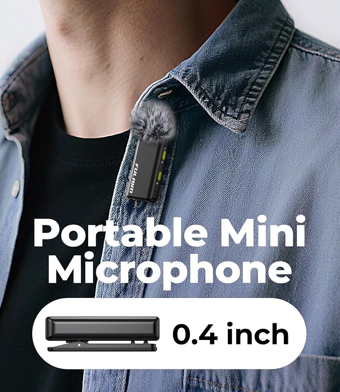 FULAIM X6 Pro Wireless Lavalier Microphones with 4 Transmitter with Charging Case for iPhone, iPad, Android, Camera, Lapel Mic with 48KHz 24Bit, Noise Cancellation for Video Recording, Vlog