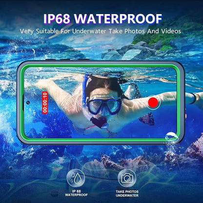 Temdan Designed for Samsung Galaxy S26 Plus Case Waterproof, Built-in Lens & Screen Protector Military Shockproof Dropproof IP68 Underwater Full Body Phone Case for Galaxy S26 Plus 5G 6.7"-Green