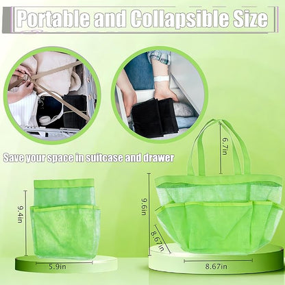 Attmu Mesh Shower Caddy Portable, Quick Dry Hanging Shower Tote Bag for College Dorm Room Essentials, Large Capacity Caddy Dorm for Bathroom Gym Swimming