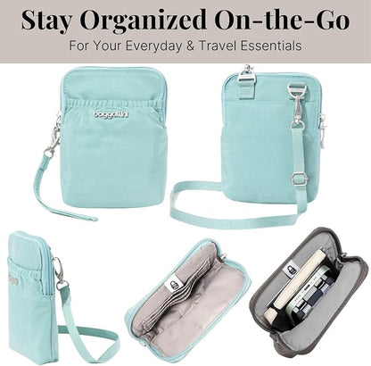 Baggallini Bryant Pouch Small Crossbody Bag for Women - Phone Purse with Crossbody Strap - Lightweight Crossbody Pouch