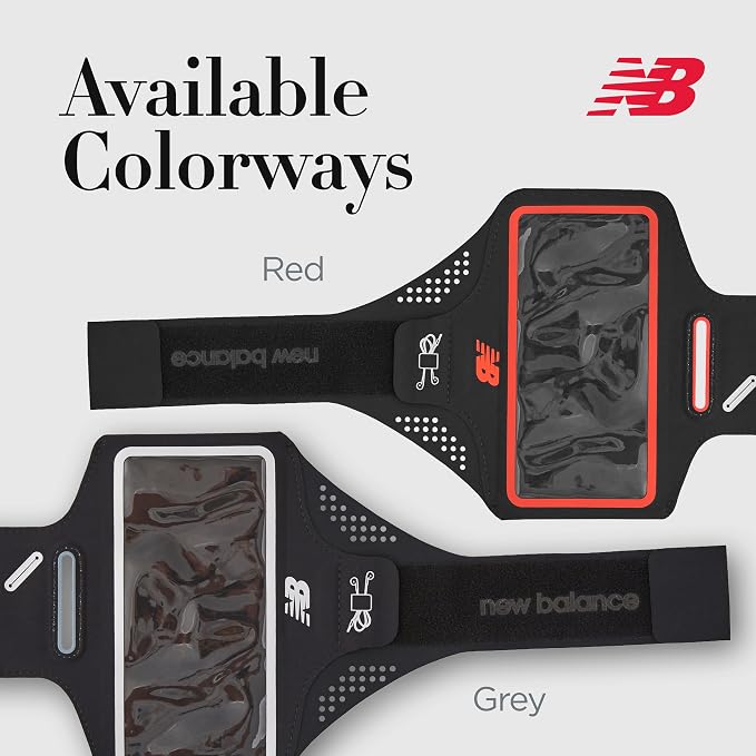 New Balance Cell Phone Armband, Cell Phone Holder for Running, Black, One Size