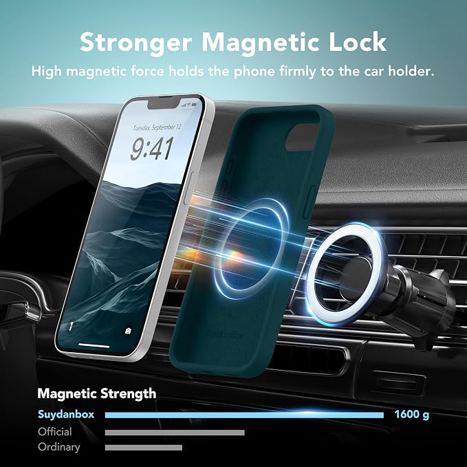 Magnetic for iPhone 17e/iPhone 16e Case, Compatible with MagSafe, [Soft Anti-Scratch Microfiber Lining] Slim Silicone Shockproof Protective Phone Case for iPhone 17e/16e 6.1", Deep Blue