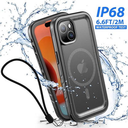 SPORTLINK for iPhone 15 Plus Case - IP68 Waterproof Military Protective Full Body Heavy Duty Shockproof 360 Sealed Dustproof with Camera Screen Protector Cover for i Phone 15 Plus 6.7" Mag/Black