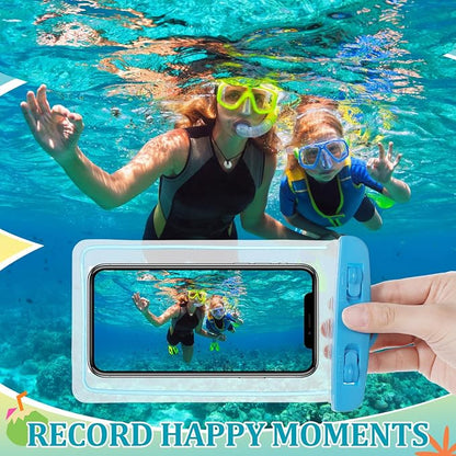Abbylike 80 Pcs Universal Waterproof Phone Pouch Multicolor Waterproof Phone Case Dry Bag with Lanyard Glow in The Dark Outdoor Swimming Snorkeling Bag Beach Travel Must Haves for Smartphone up to 7''