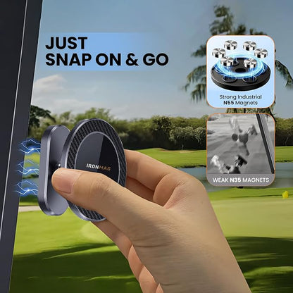 Magnetic Golf Cart and Gym Fitness Phone Holder Compatible with MagSafe iPhone 16 Pro Max Plus 15 14 13 12 Mini, Golf Caddy, Magnetic Golf Cart Accessories Essentials Gift for Friend Men Women