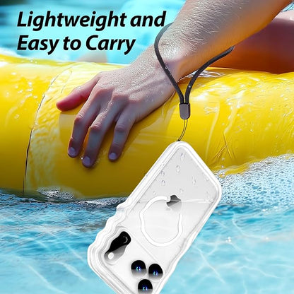 SPORTLINK for iPhone 17 Pro Case - IP68 Waterproof Military Protective Full Body Heavy Duty Shockproof 360 Sealed Dustproof with Camera Screen Protector Cover for i Phone 17 Pro 6.3" Mag/Frosted Clear