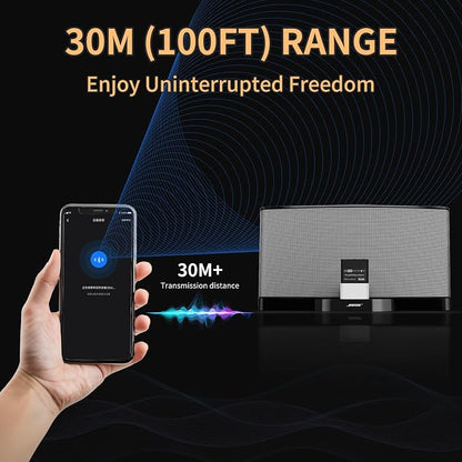 Bluetooth Adapter Receiver for Bose iPod Sounddock and 30 pin Music Docking Station with OLED Display, 3.5mm AUX